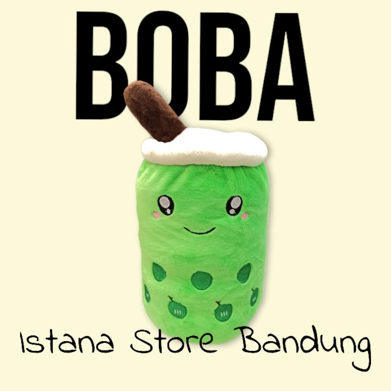 Boneka Boba Bubble Milk Tea Lucu Bahan Yelvo Tinggi 35CM Label SNI