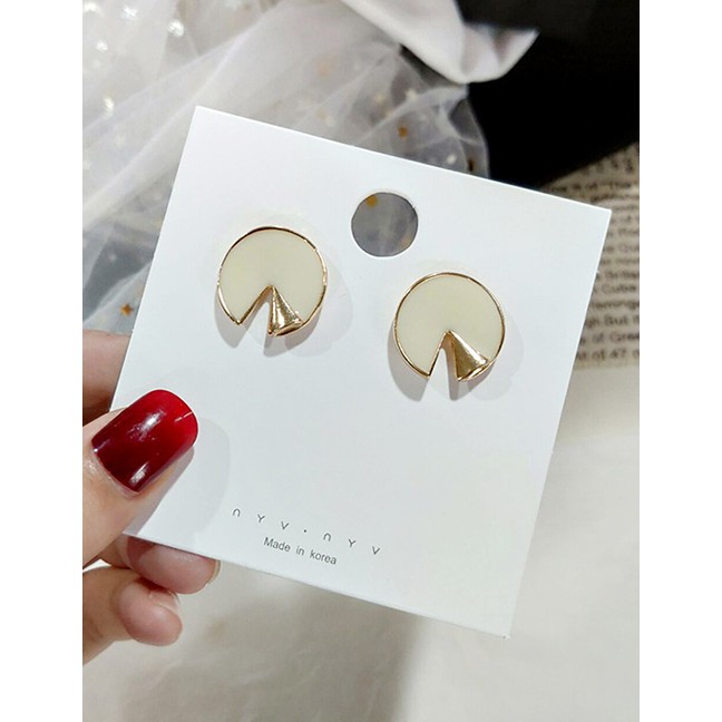 LRC Anting Tusuk Fashion Round Irregular Drop Glaze Earrings F5443X