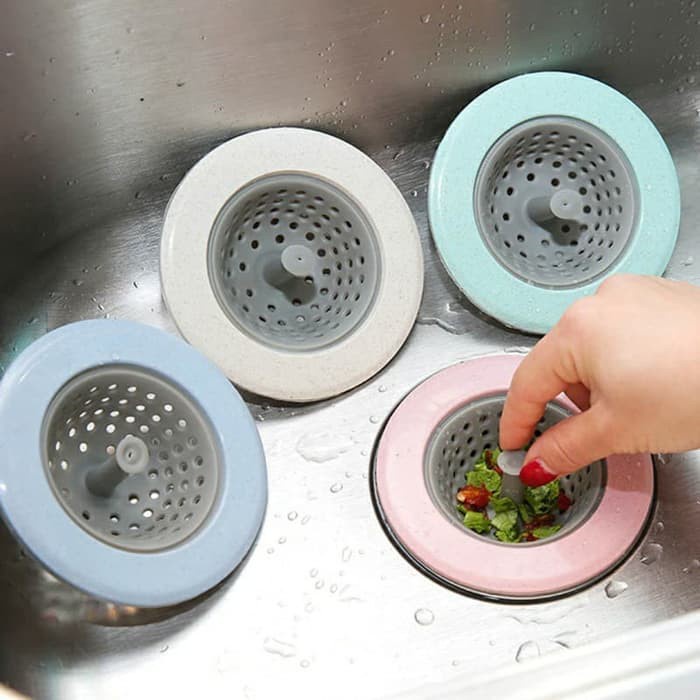 SARINGAN SALURAN WASTAFEL SARINGAN SINK Saringan Saluran Wastafel / Kitchen Sink Colander Silicone Drain Hair Catcher Saringan Saringan Wastafel cuci piring Dapur Silikon Tutup Filter Penyaring Lubang Saluran Air