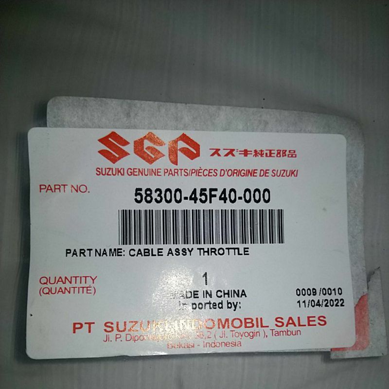 Kabel Gas Thunder 125