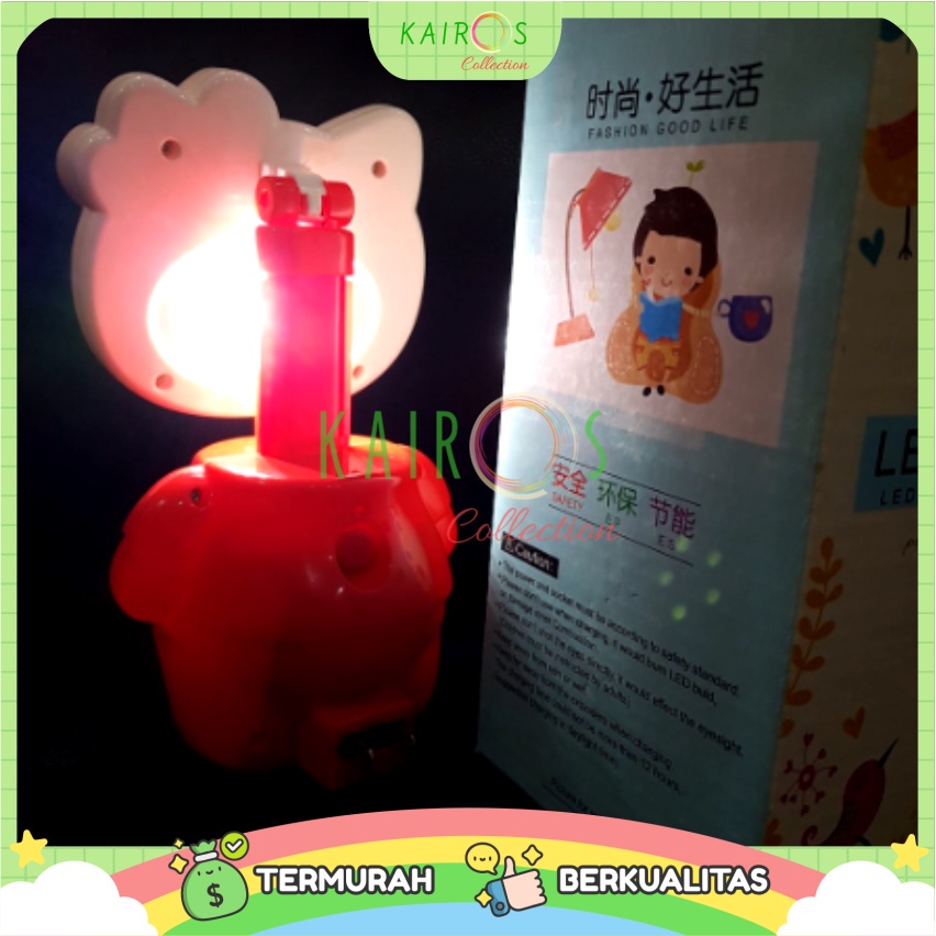 Lampu LED Portable Baca Meja Belajar Kamar Karakter Hello Kitty