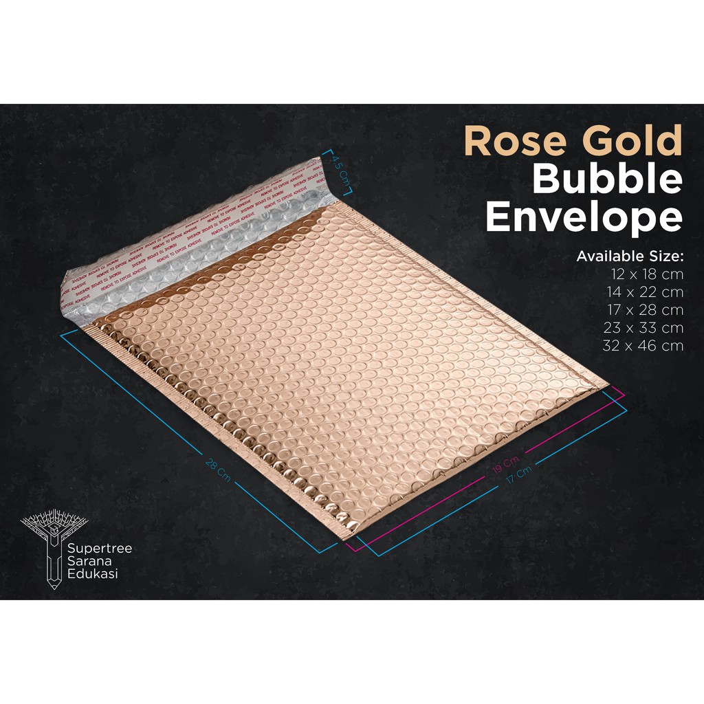 

Amplop Bubble Rose Gold 17 x 28 Cm ( Isi 25 lembar )