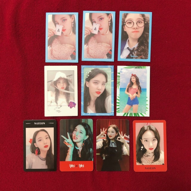 twice nayeon photocard pc [what is love, twicetagram, summer nights, yes or yes]