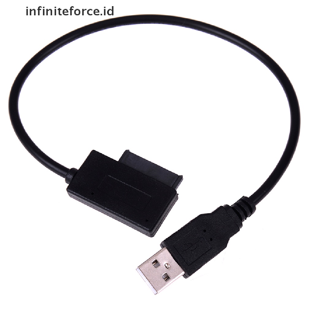 (Infiniteforce.Id) Adapter Drive Optikal Usb Ke 7 + 6 13pin Slim Sata / Ide Cd Dvd Rome