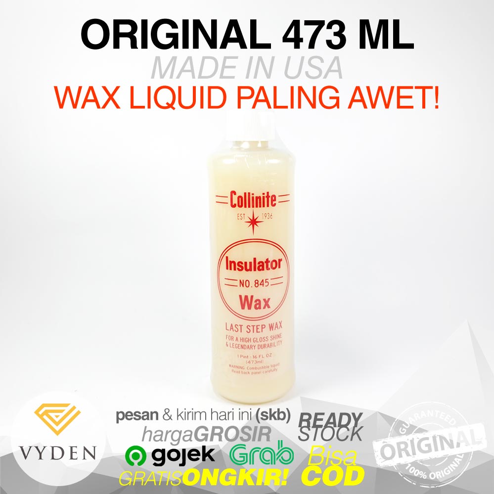 COLLINITE Insulator Wax 845 Sealant Wax Hydrophobic Efek Daun Talas Awet 3 Bulan Panas Hujan MURAH