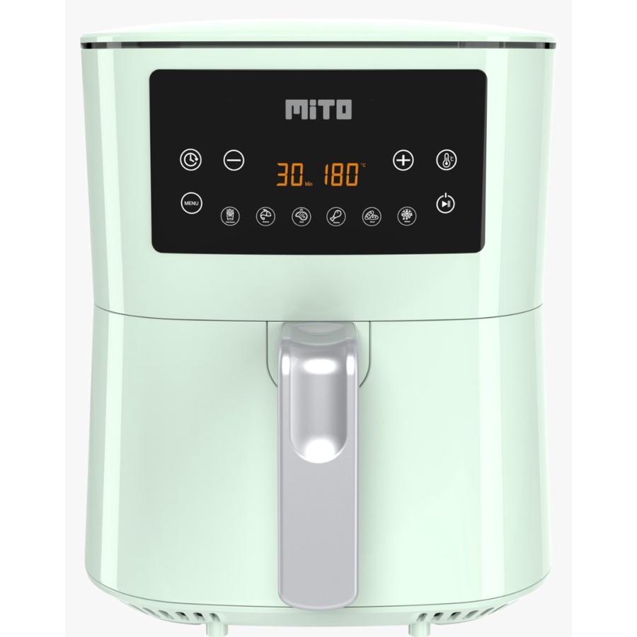 Digital Air Fryer Mitochiba Mito 4 Liter Low Watt Air Fryer Digi Fry AF 1 Putih