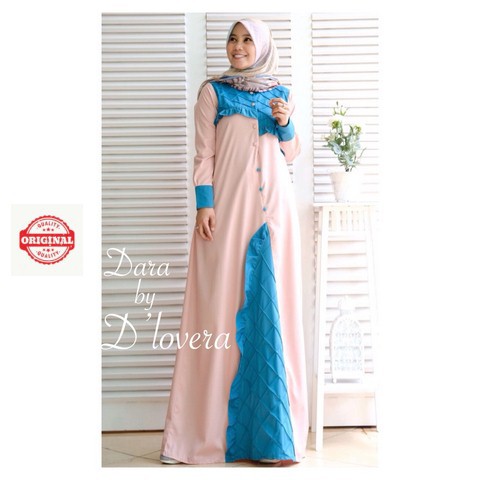 Maxi Dress Muslimah Modern Busui Kancing Dara DRESS by D'lovera