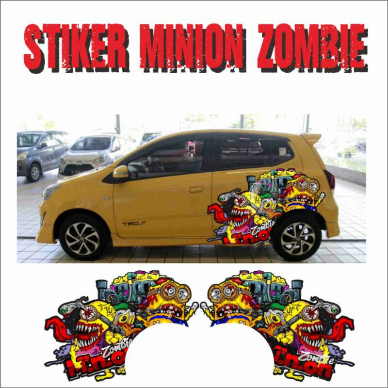 Sticker Printing Branding Mobil Brio Stiker Minion
