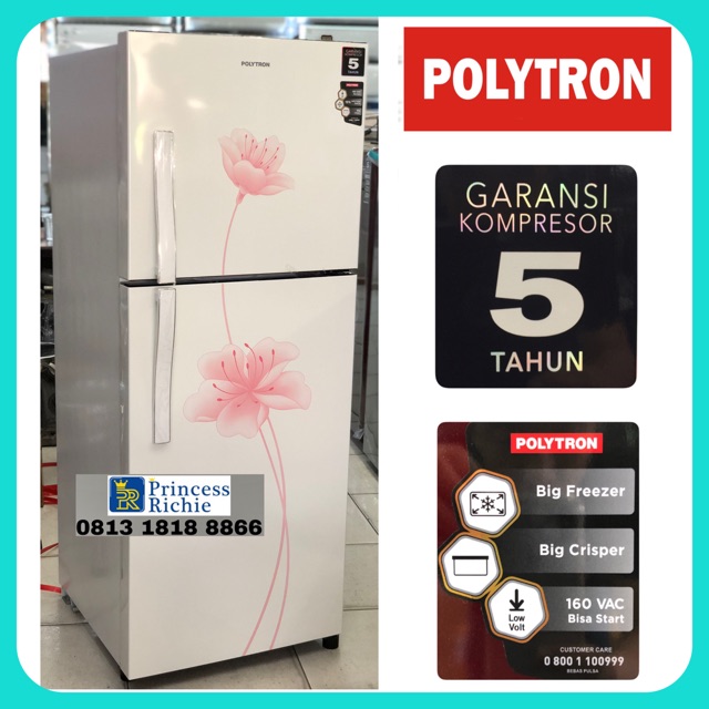 Kulkas Polytron 2 pintu PRX 212 W