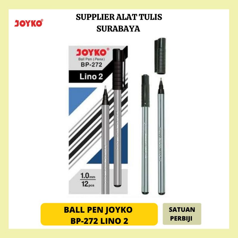 

PULPEN / BOLPOIN / BALLPOINT PENA JOYKO BP - 272 LINO 2 HITAM ORIGINAL MURAH PCS!!!!