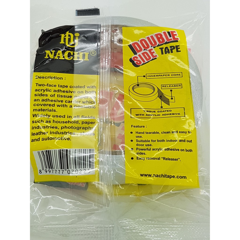 Double Tape Nachi 1 Inch ( 24mm x 10 yard ) / selotip / lakban