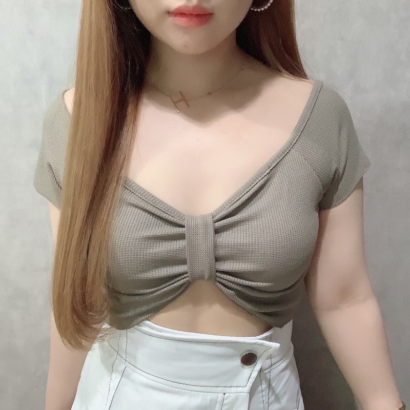 Bowie Summer Crop Top | Atasan Wanita Korean Fashion | Maimon Grosir