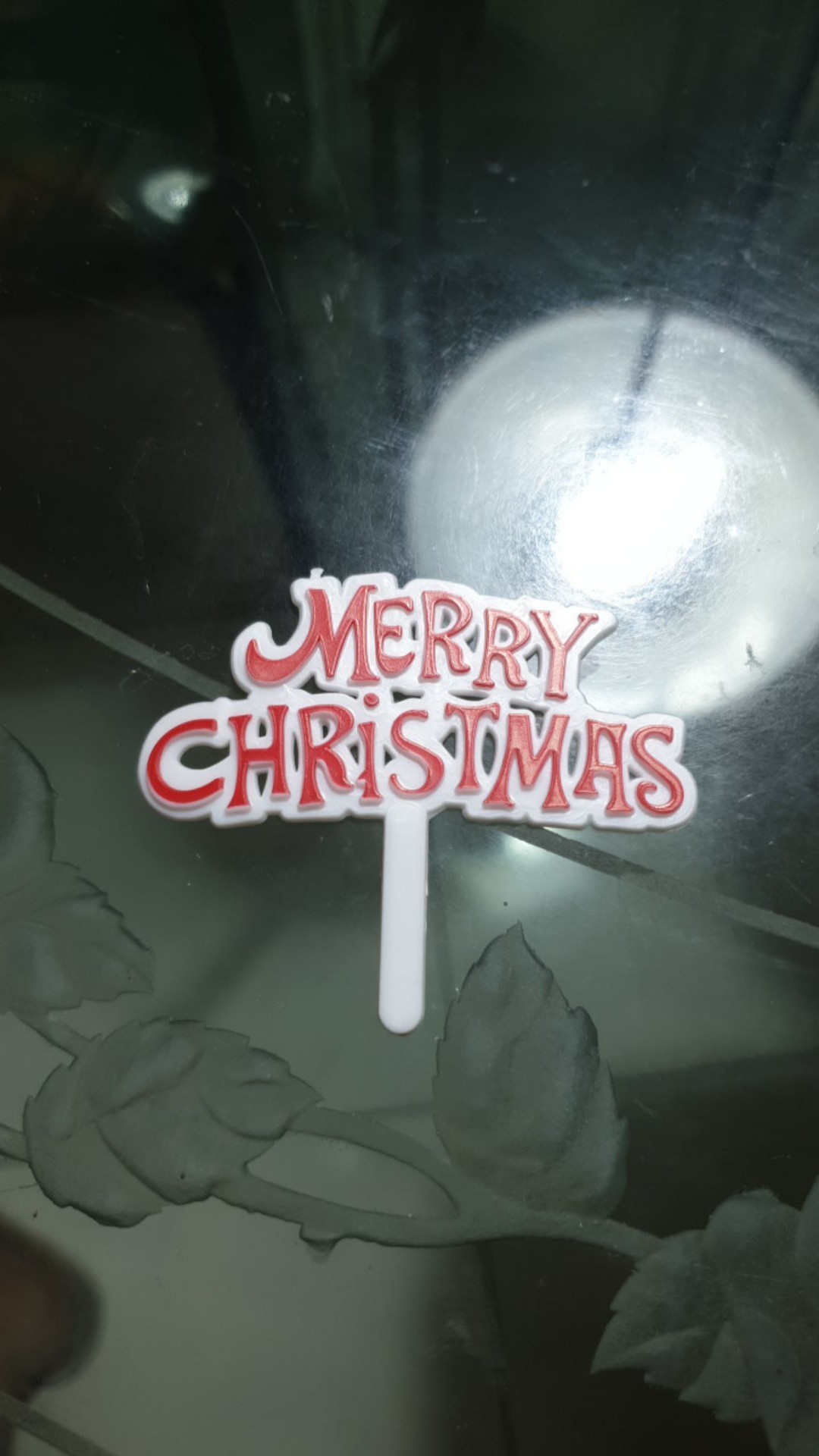 Topper Tusuk Caket Tuliaan Merry Christmas Hiasan Kue Natal Tart