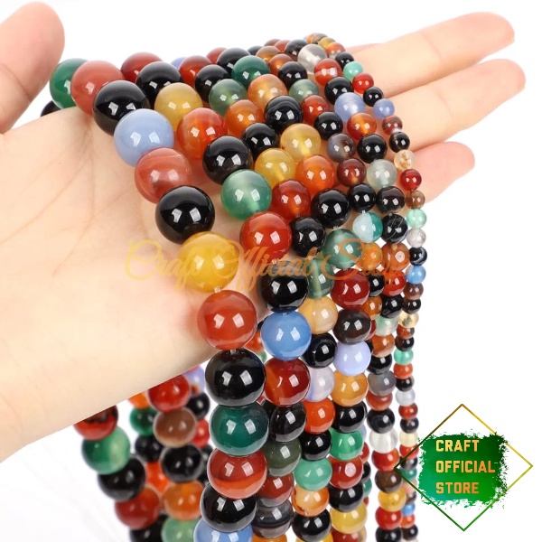 Bahan Gelang Batu Alam Mix Color Warna Warni 6/8/10mm