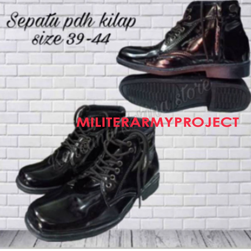 Sepatu pdh security / sepatu pdh resleting / sepatu pdh kilap