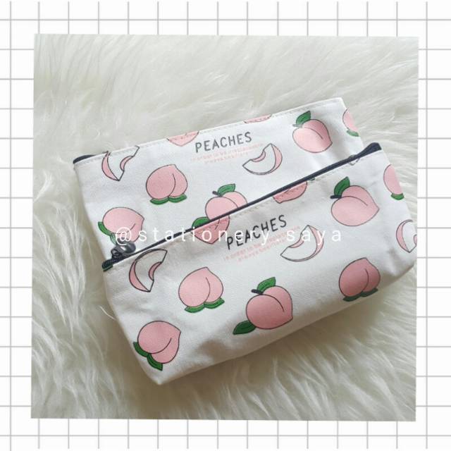 

[stationery.saya] Pencil Case Peach