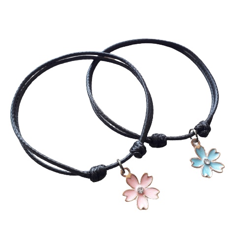 Gelang Tali Aesthetic Vintage Couple Persahabatan Flowers [part 3]