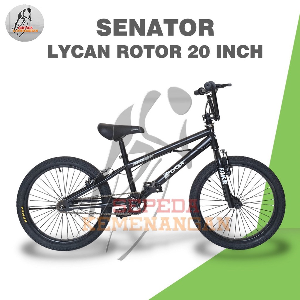 SEPEDA BMX SENATOR LYCAN ROTOR UKURAN 20 INCH-BLACK / HITAM