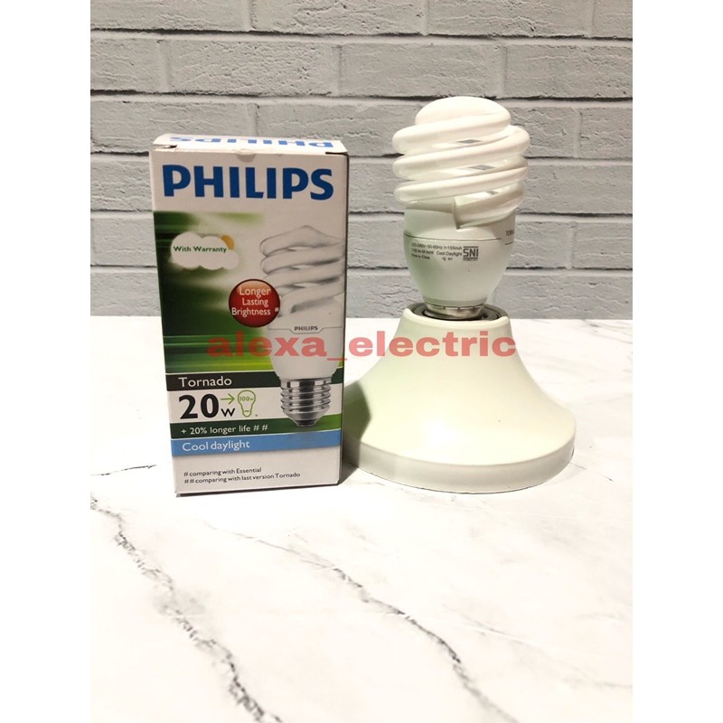 lampu philips tornado 20 watt kuning / putih