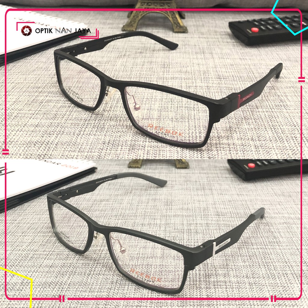 PREMIUM ( GRATIS LENSA ) Frame Kacamata Minus Pria Reebok Full Frame