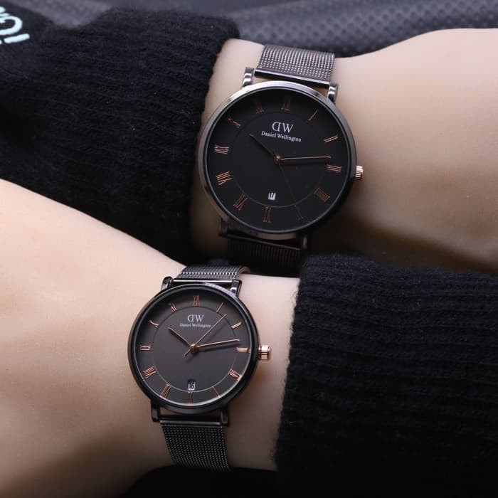 Ready 5 Pilihan Warna Jam Tangan Fashion Couple DW Rantai Pasir Murah