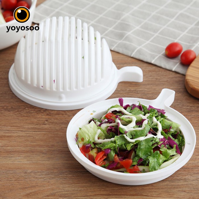 SALAD CUTTER BOWL Mangkok Alat Pemotong Sayur dan Buah Salad