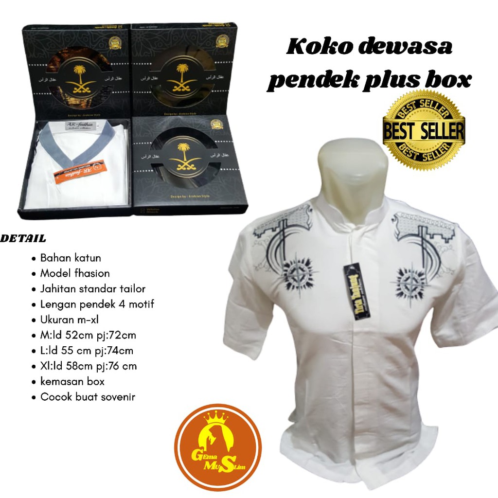 baju koko dewasa plus box terbaru 2020