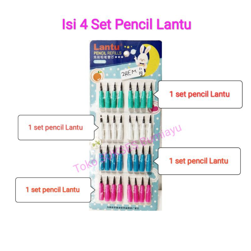 

Refil Pencil Lantu isi Pensil Susun isi 4 set Refill Lantu