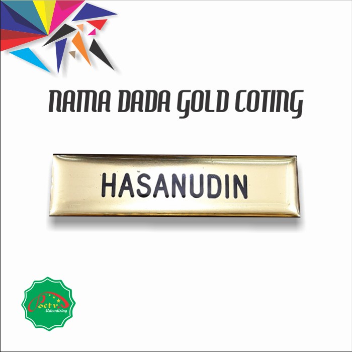 

Hari Ini Papan Nama Dada Name Tag Nama Dada Gold Coting Sale!!!