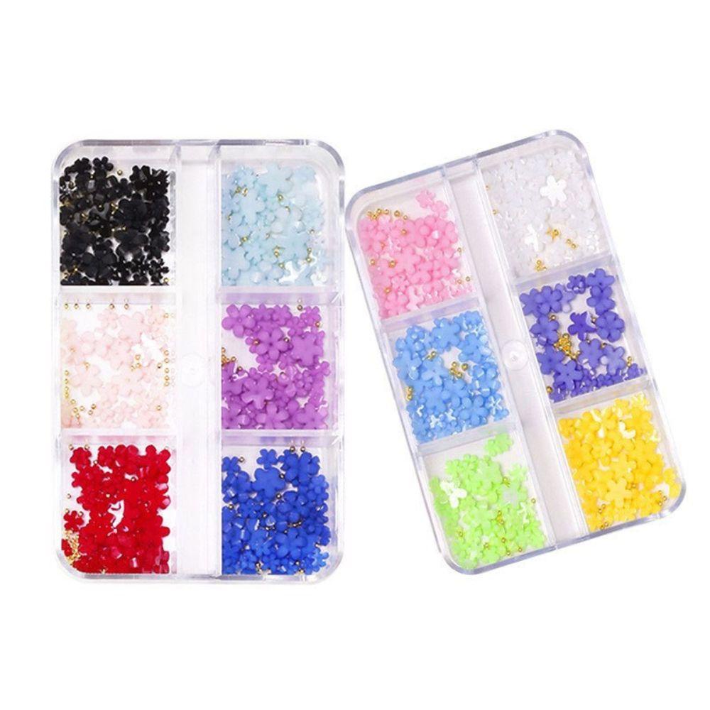 AUGUSTINA Agustina Paku Charms Resin Bunga Nail Beauty Hiasan Kuku DIY Bahan Kuku 3D Dekorasi Kuku