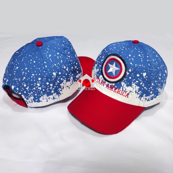 Topi anak laki laki superhero spiderman superman batman / topi anak laki laki 3-10 tahun-CA. Biru Merah