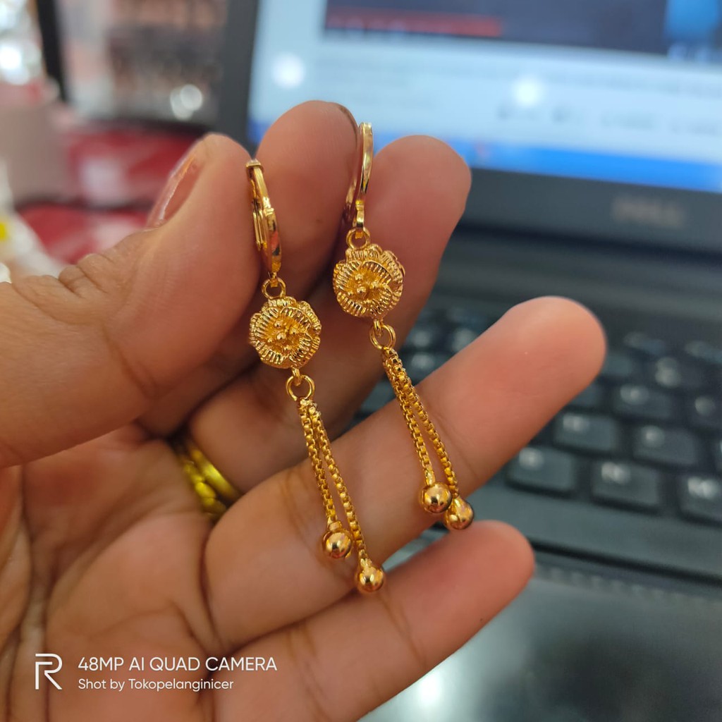 Xuping Anting Fashion Wanita Model juntai panjang Permata Mewah