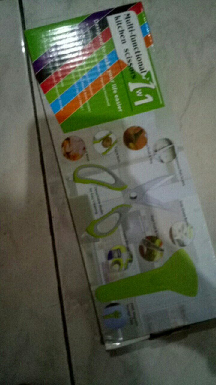 Multifunction 8in1 Professional Kitchen Scissors Gunting Pisau Dapur Ajaib Serbaguna Stainless Steel