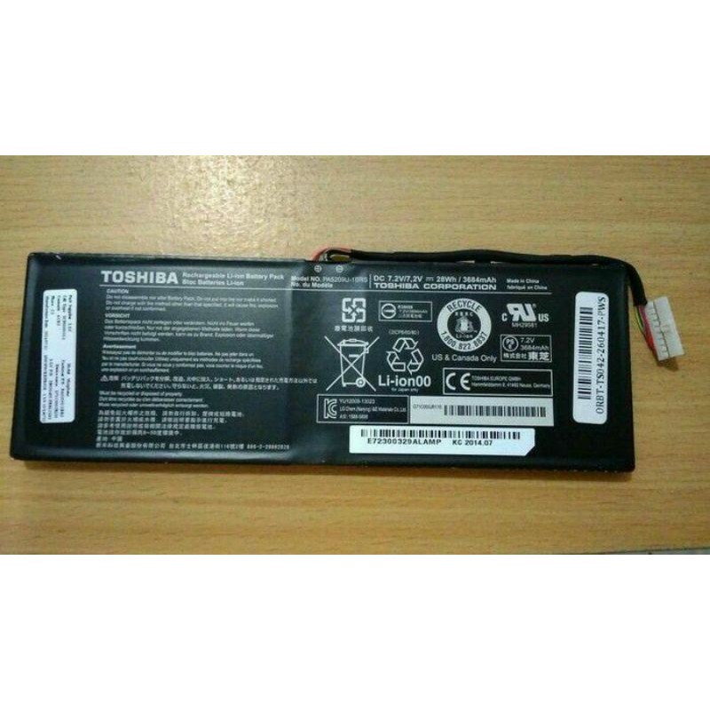 ORIGINAL BATERAI TOSHIBA RADIUS 11 L15W-B1302 PA5209 BLACK