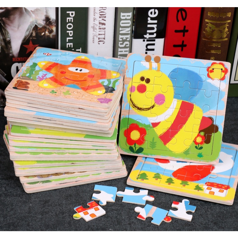 (pimenova) Puzzle Jigsaw Animal - Mainan Puzzle Anak yang aman - Mainan Puzzle Jigsaw Animal Cute