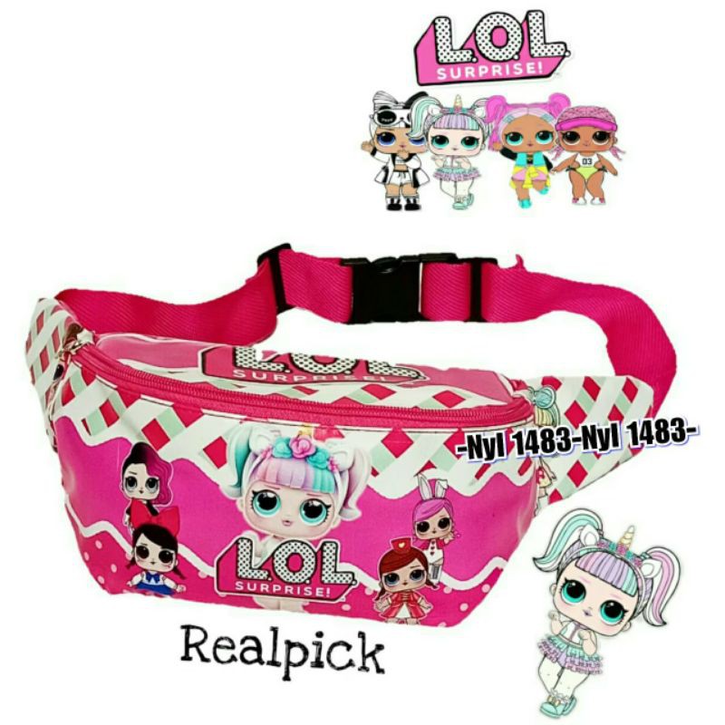 [REALPICT]Waist bag anak Boba,Bt21 unicorn/Lol bisa dipakai 1-10tahun anti air