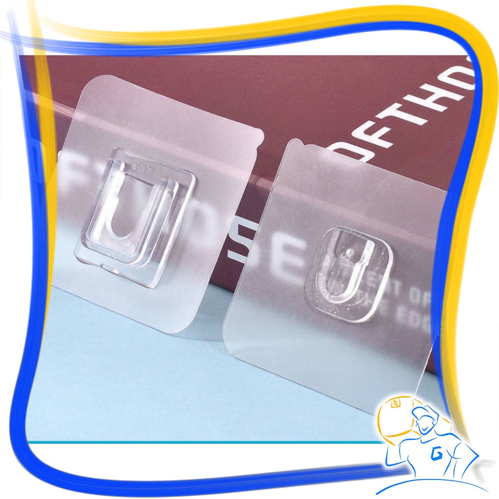 Gantungan Plus Minus Magic Hook Cadangan Stiker Lem Dinding Transparan Laci Pigura Jam Serbaguna