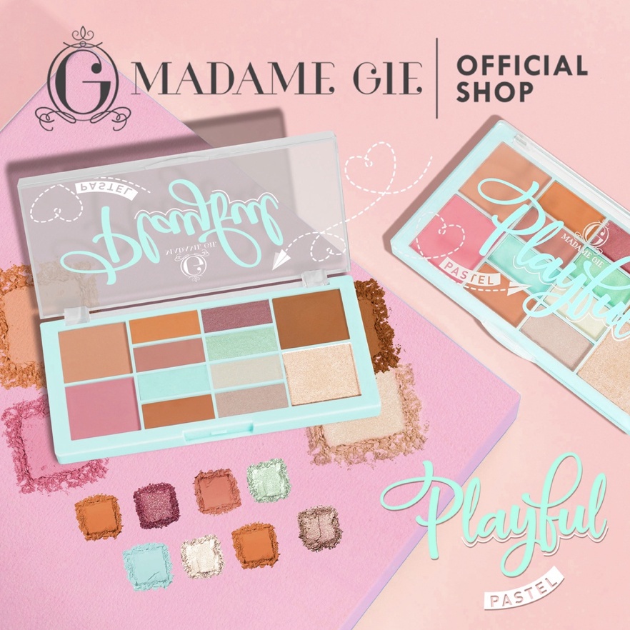 ❤️ MEMEY ❤️ MADAME GIE Playfull Face Palette | Eyeshadow Blush On Highlighter