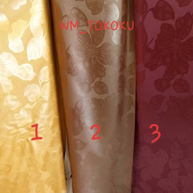 KAIN SOFA METALIC MOTIF KEMBANG/SINTETIC LEATHER/FLOWER LEATHER