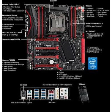 Mainboard Asus Maximus VIII Extreme - LGA1151 Intel Z170 Intel Gen 6/7