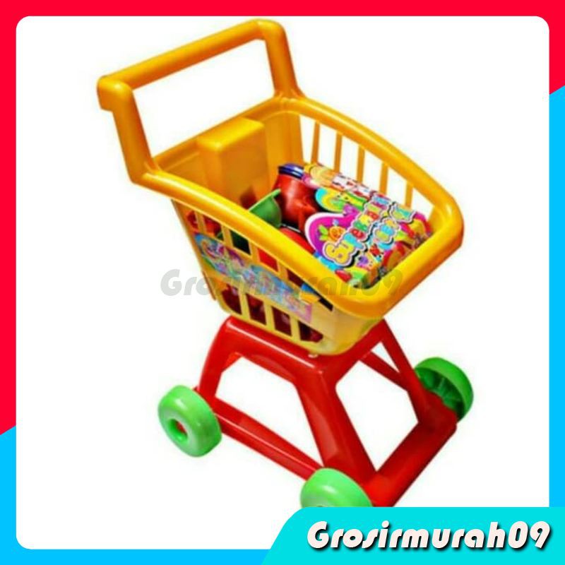 MAINAN TROLI KERANJANG BELANJAAN DORONGAN BAYI TROLI SUPERMARKET GROSIRMURAH88