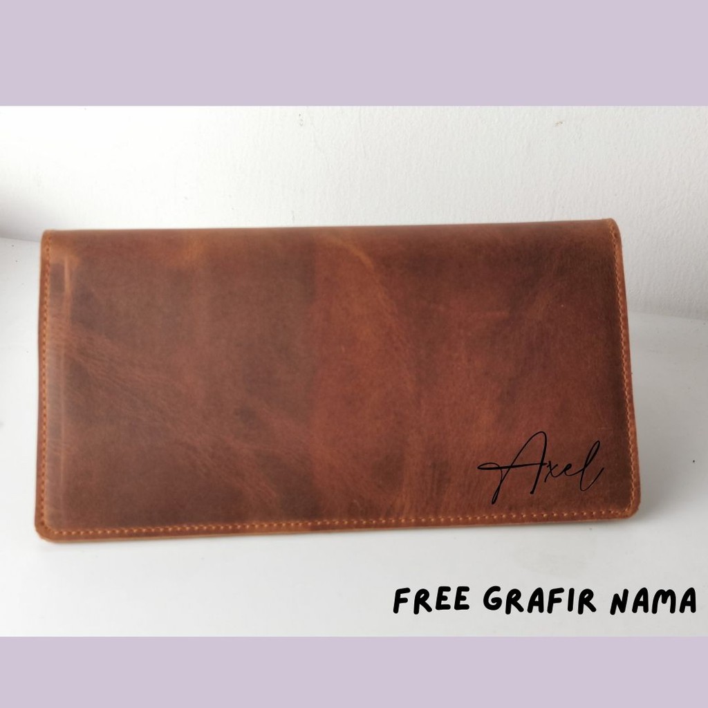 Dompet Crazy Horse Full Kulit Pria Berdiri Ishiya porte