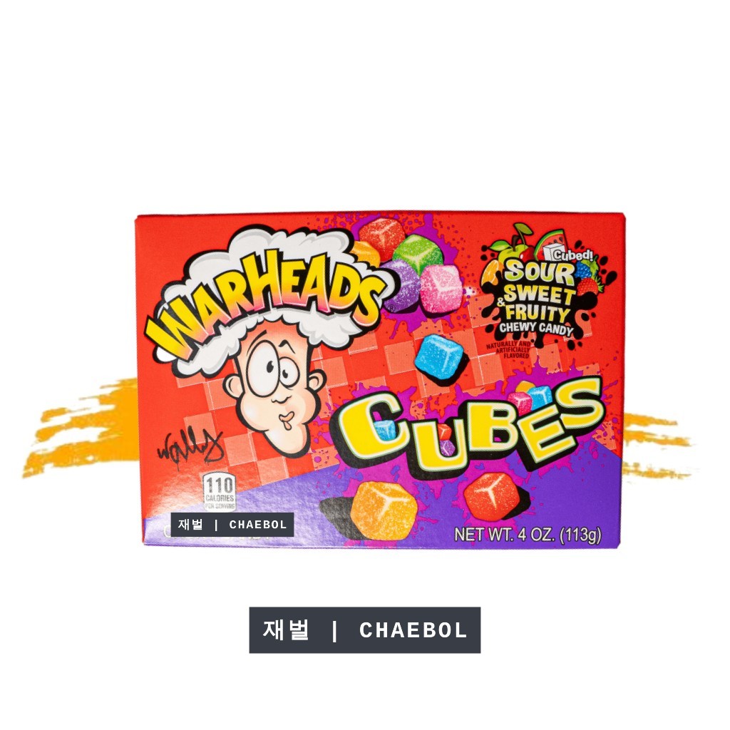

Warheads Sour Chewy Cubes / Permen Asem 113 gr