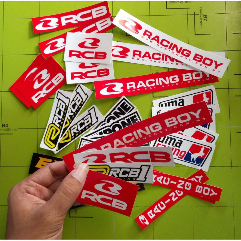 Stiker Racing / Stiker Motor / Sponsor - Isi 27, 29, 30  - RCB racing start ohlins  honda gank