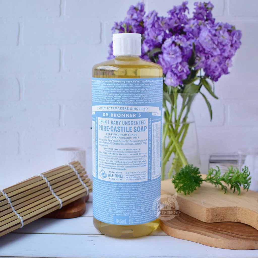 Dr. Bronner's Baby Unscented Pure - Castile Soap 946 Ml