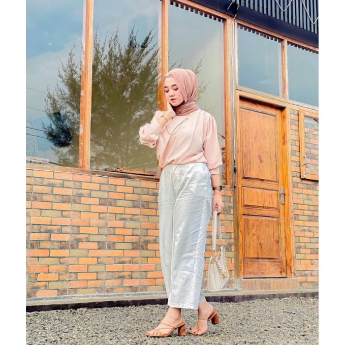 Celana Wanita Kulot Highwaist Bahan Seoul Kulot Highwaist