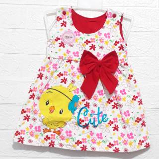  baju  bayi  dress anak  perempuan  fashion bordir cute bird 