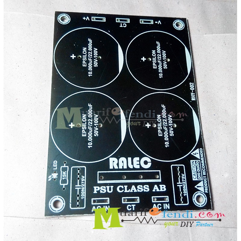PCB Elco CLASS AB Capasitor Bank PSU 4 x 10.000uf 80-100v