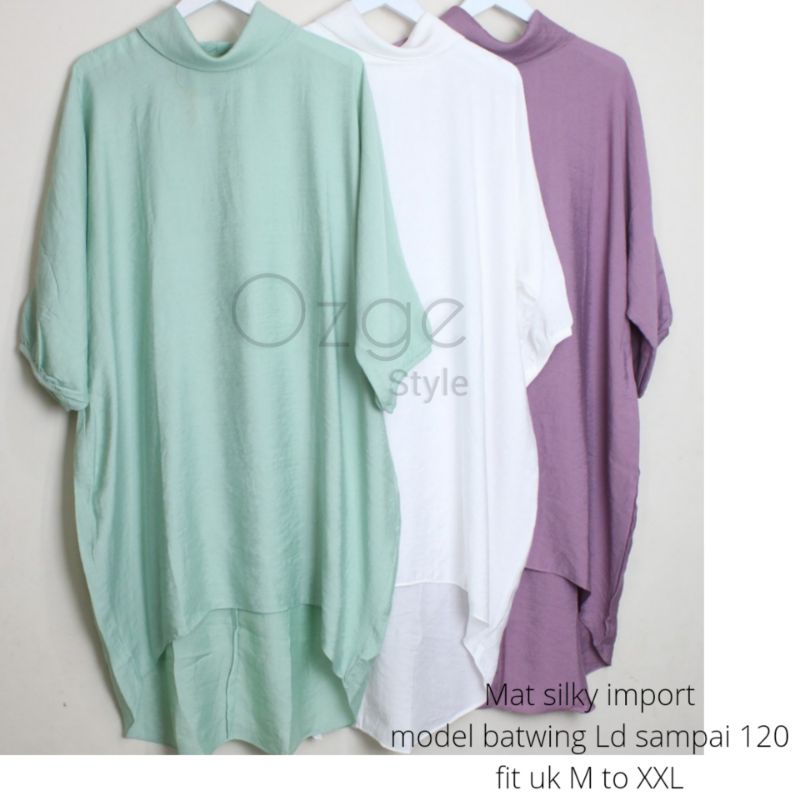 OZGE Tunik Jumbo premium bahan silky import terbaru muat uk M to XXL