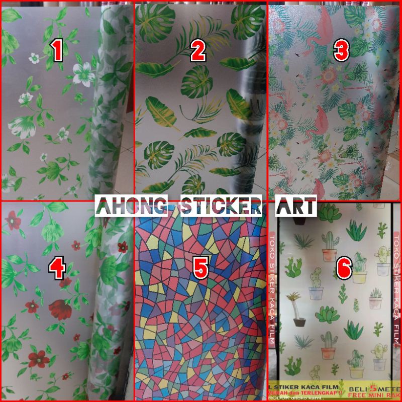 STICKER KACA/STIKER KACA/MONSTERA/KAKTUS/STICKER MOTIF/STIKER MOTIF/STIKER JENDELA